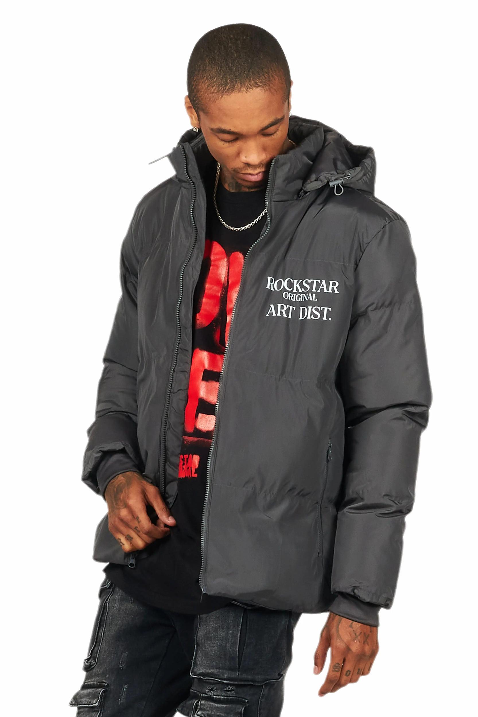 Briggs Charcoal Graphic Puffer Male Product Image