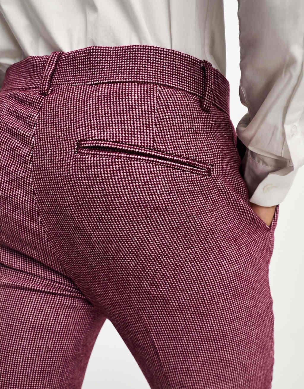 ASOS DESIGN Wedding super skinny wool mix puppytooth suit jacket Product Image