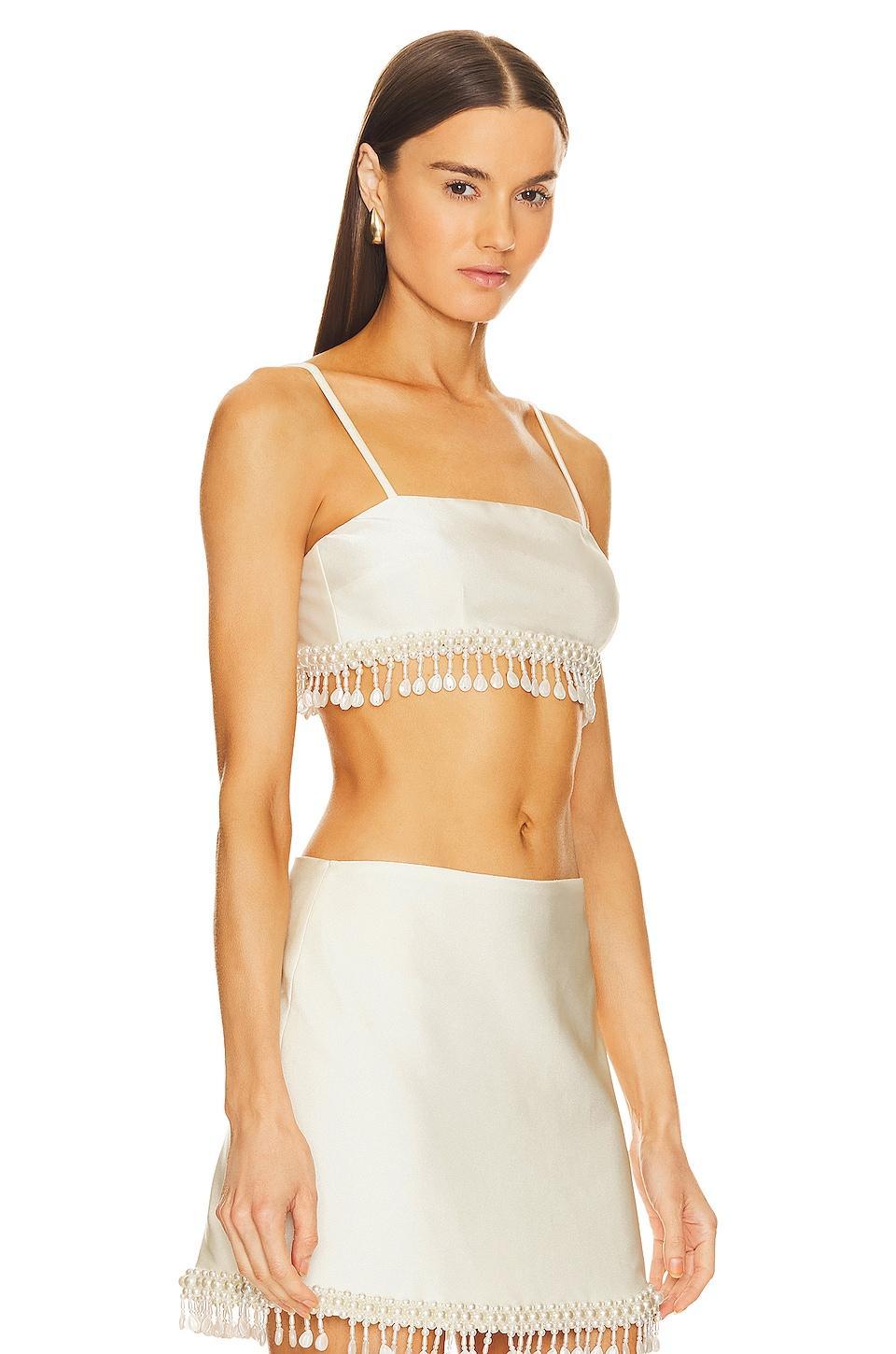 Hand-Beaded Cropped Top PatBO Product Image