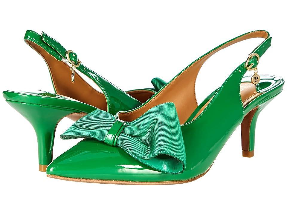 J. Renee Devika Patent Slingback Bow Pumps Product Image