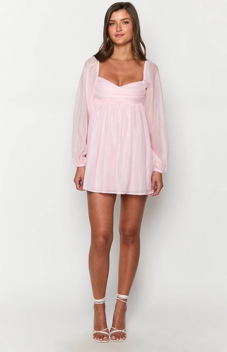 Narla Pink Long Sleeve Mini Dress Product Image