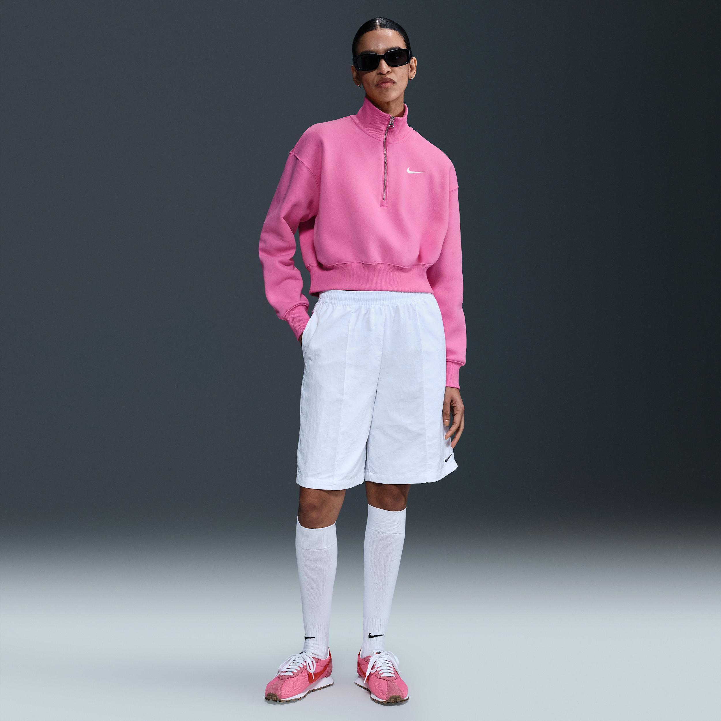 Women's Nike Sportswear Phoenix Fleece 1/4-Zip Cropped Sweatshirt Product Image