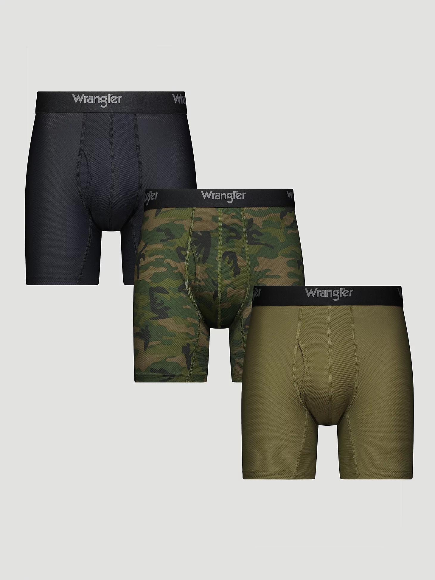 Men's RIGGS Comfort Stretch Boxer Brief (3-Pack) in Green/Camo/Black Product Image