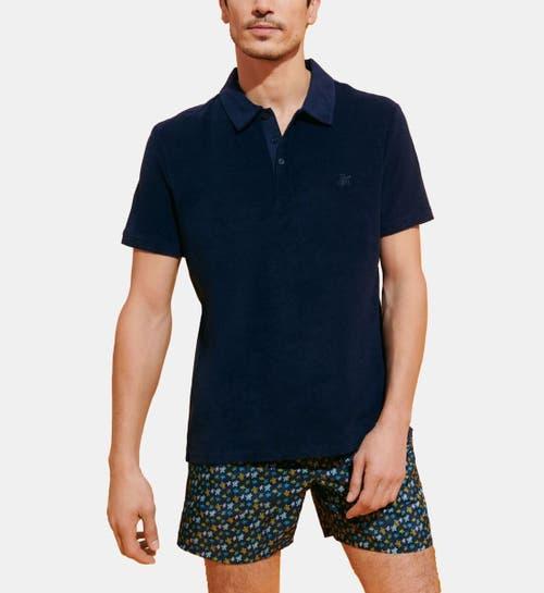 Mens Organic Terry Polo Shirt Product Image