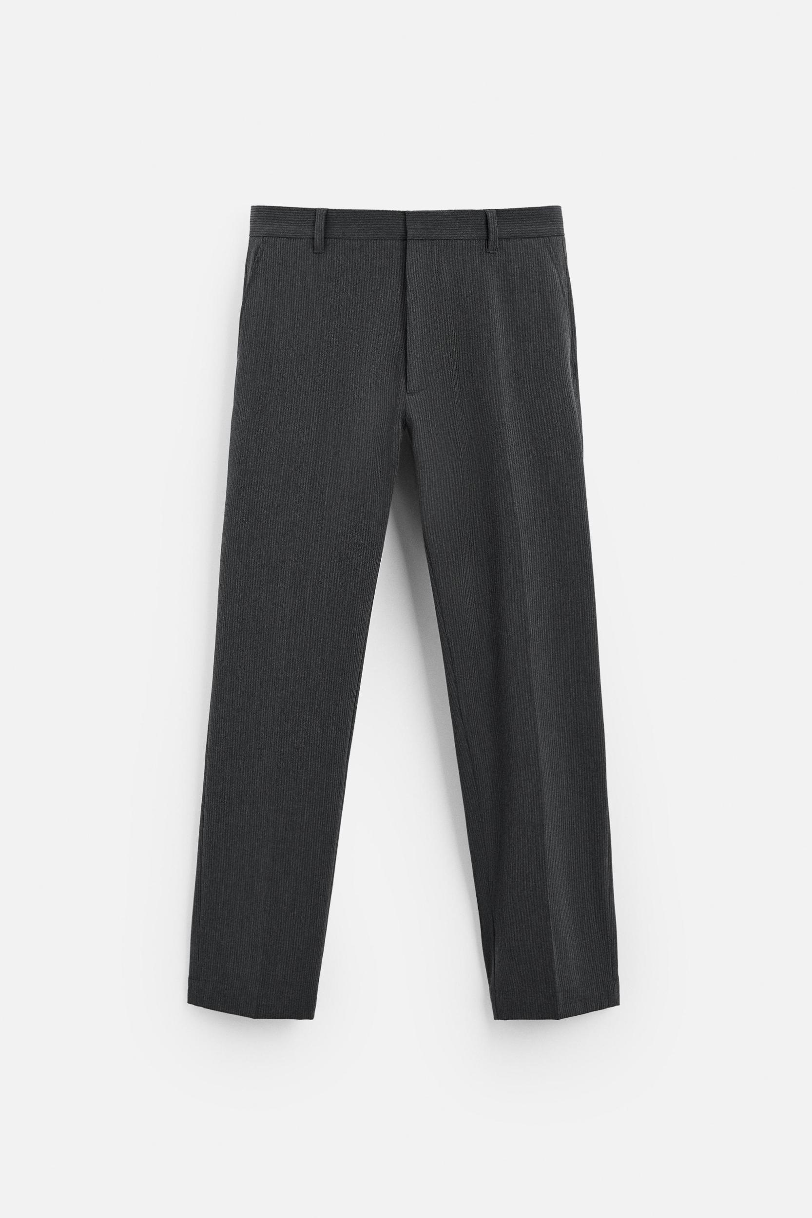 STRIPED STRAIGHT FIT PANTS Product Image