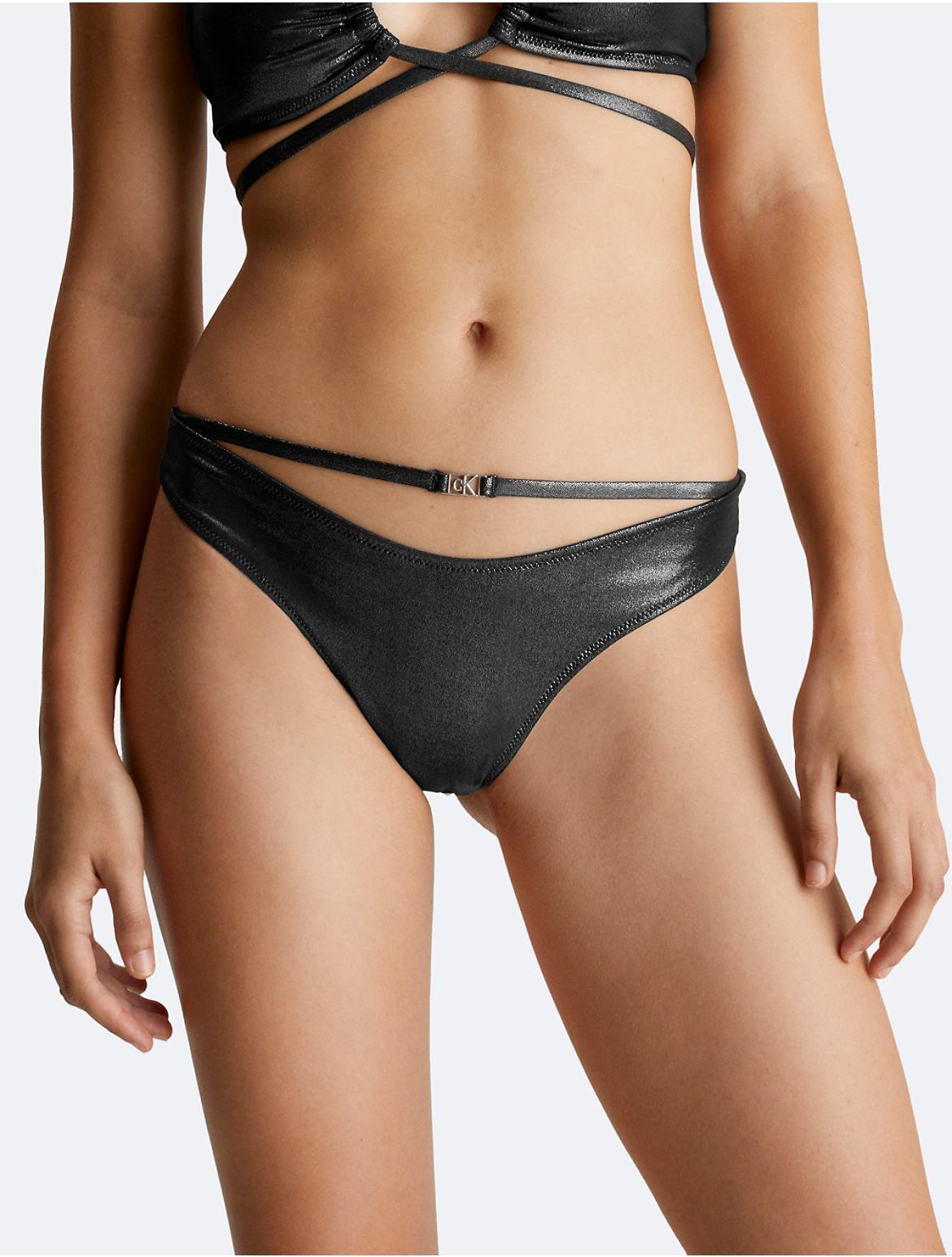 Calvin Klein Women's String Cheeky Bikini Bottom - White - XL Product Image