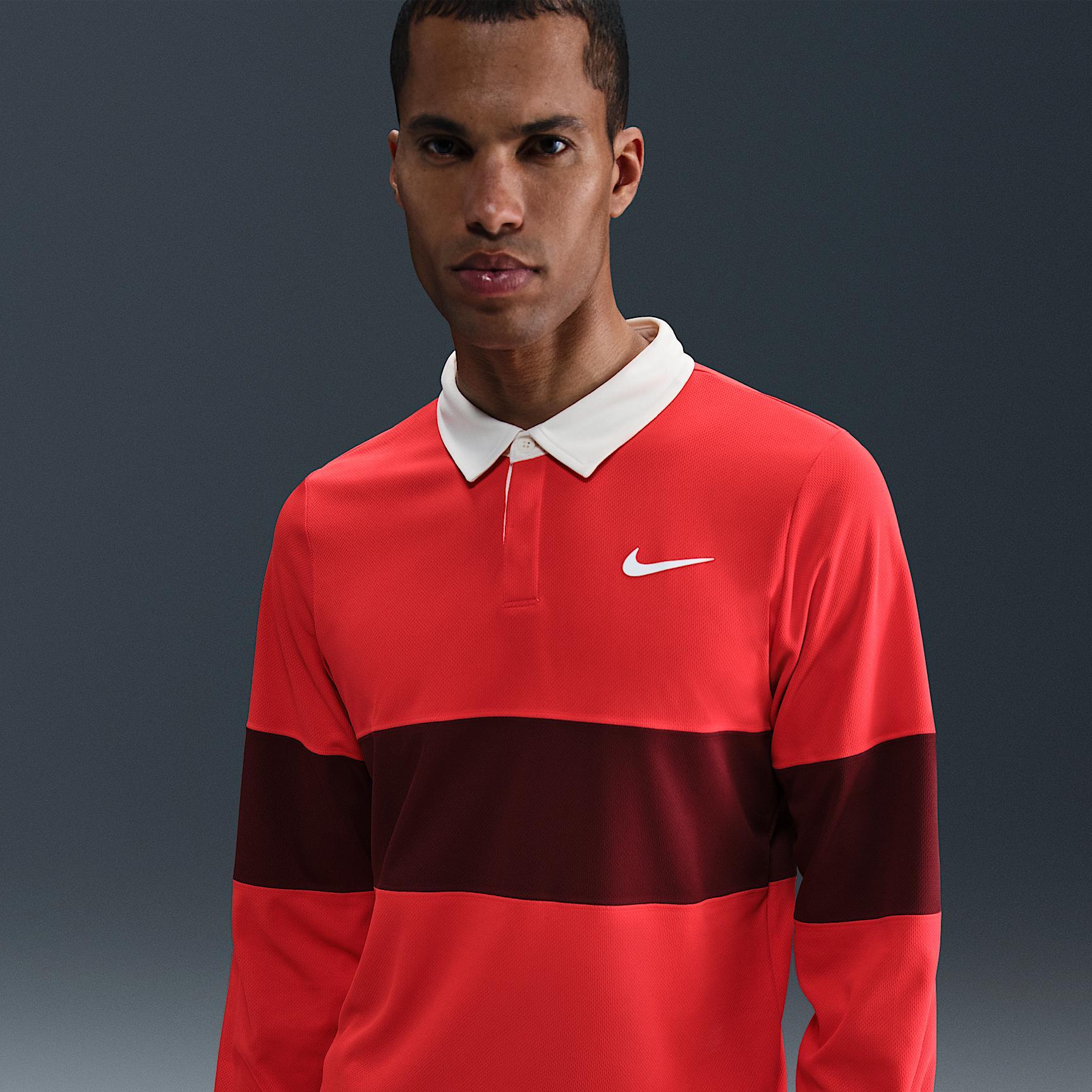 NikeCourt Slam Men's Dri-FIT ADV Long-Sleeve Tennis Polo Product Image