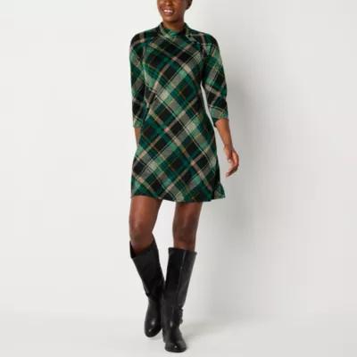 Jessica Howard Womens 3/4 Sleeve Shift Dress Product Image