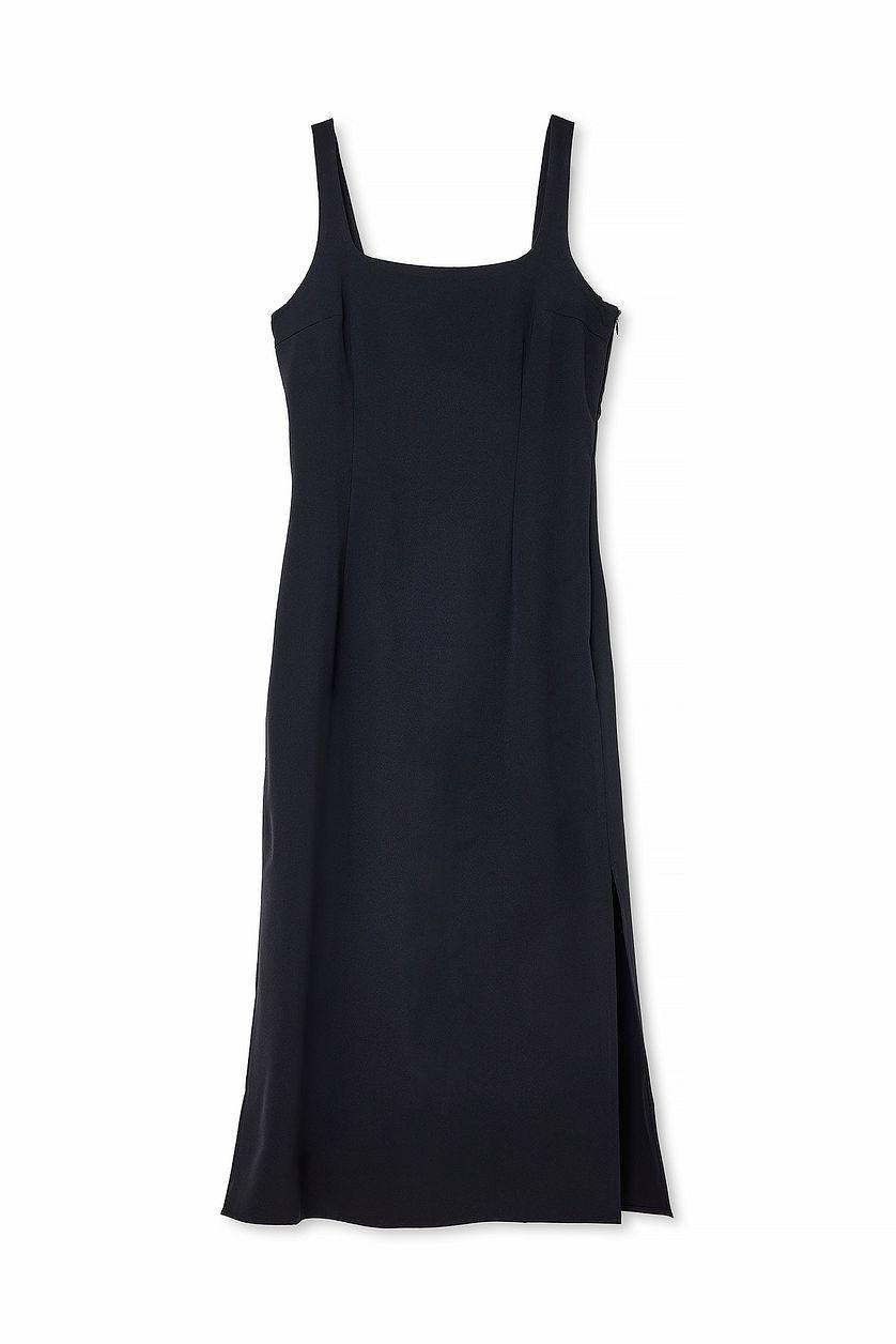 Fitted Square Neck Midi Dress Product Image