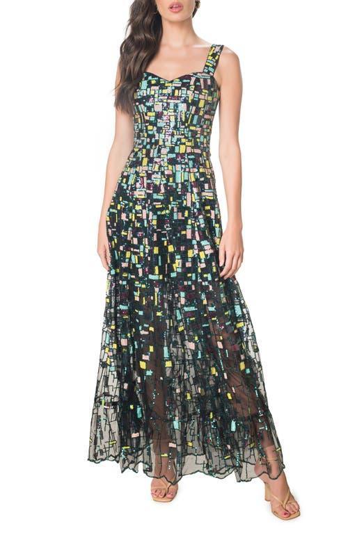 Womens Anabel Sequin Fit & Flare Gown Product Image