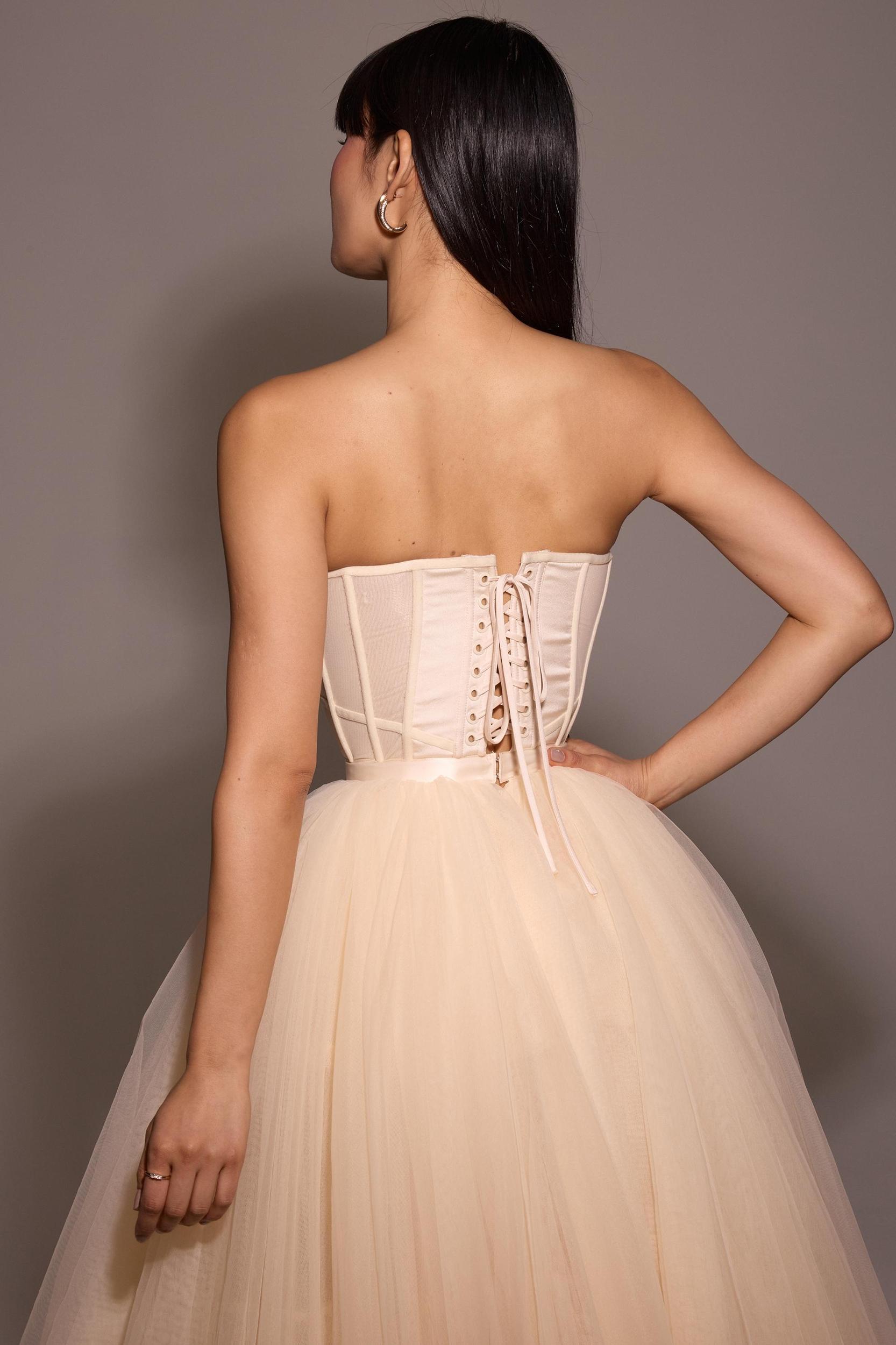 Darling Vintage Cream Tulle Midi Dress Product Image