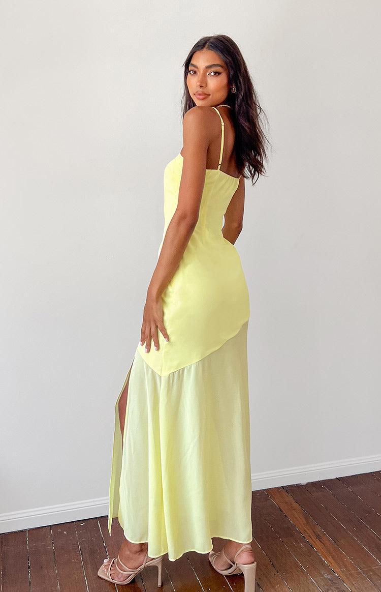 Karmic Yellow Chiffon Maxi Dress Product Image