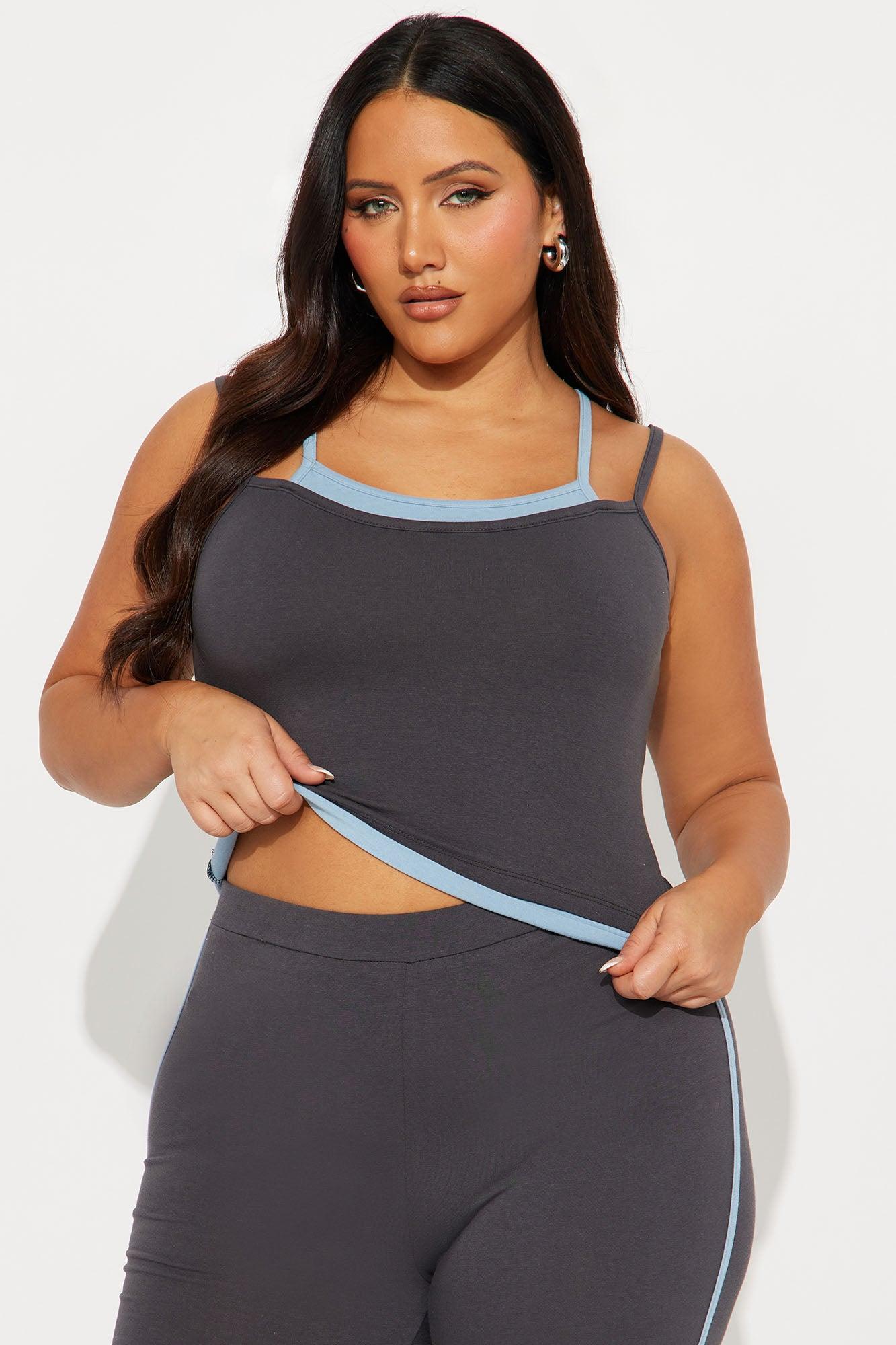Double Up Capri Set - Charcoal Product Image