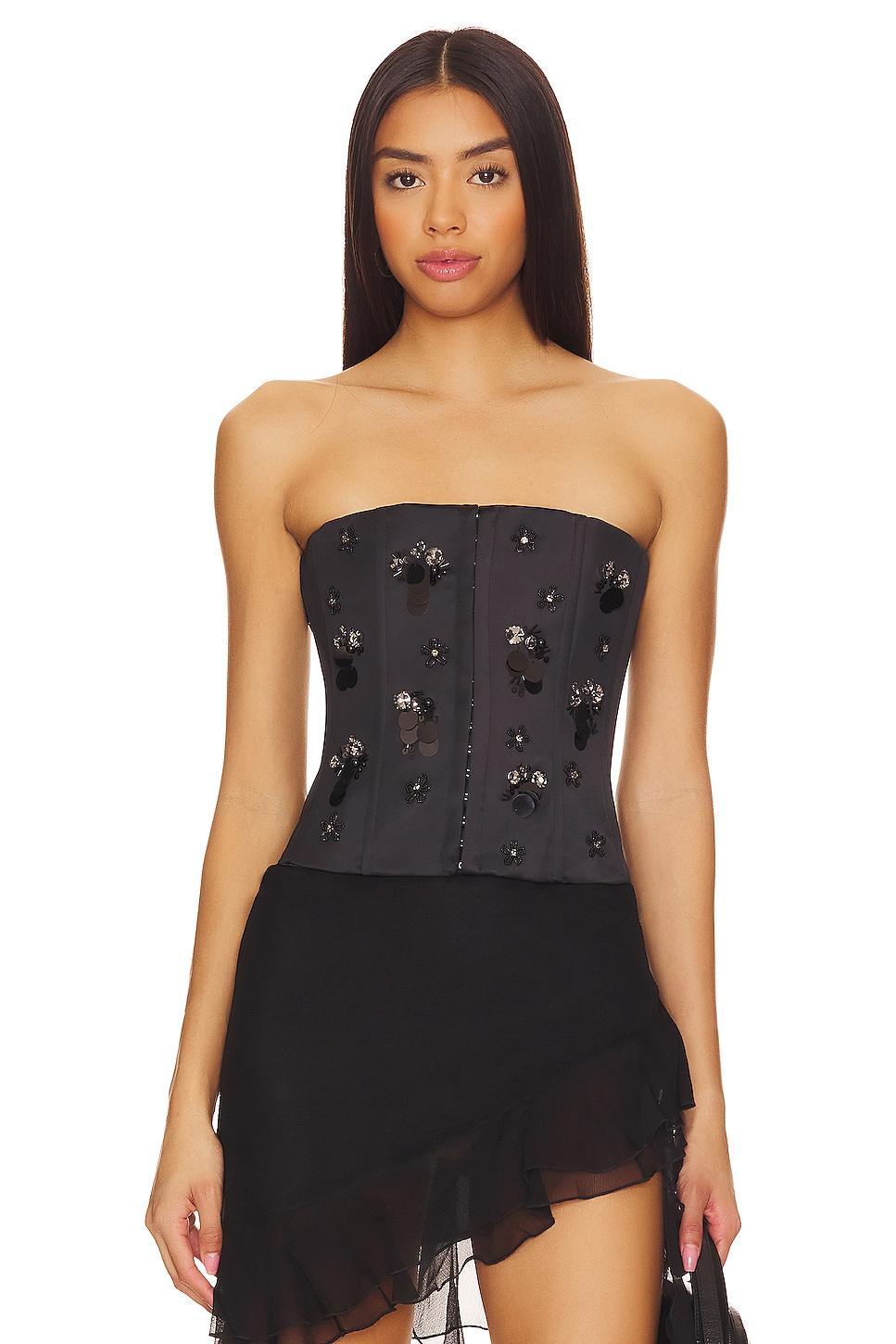 Embellished Satin Corset GUIZIO Product Image