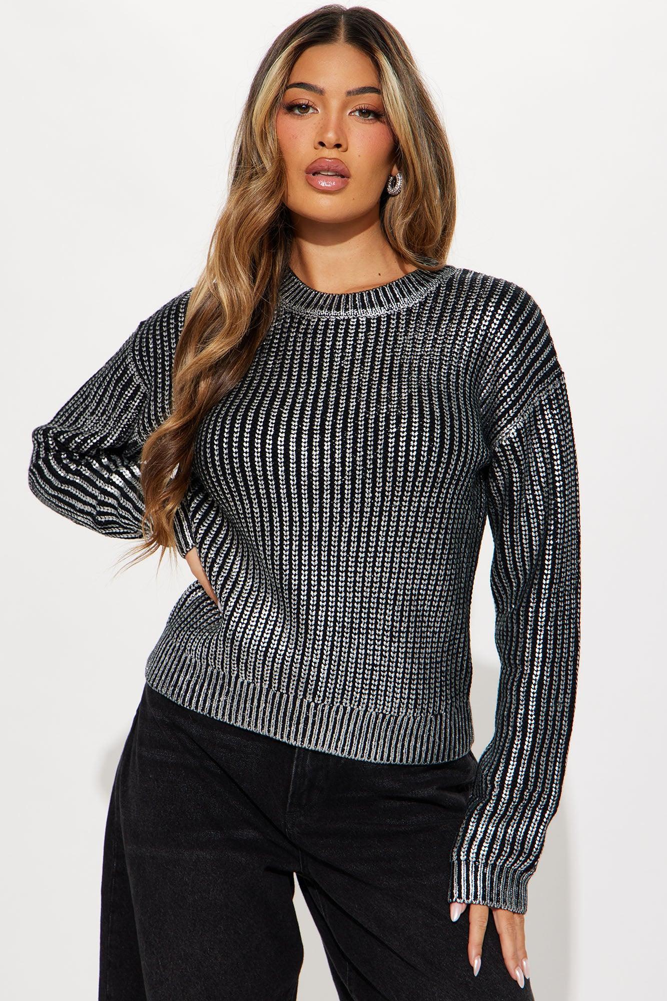 City Lights Metallic Sweater - Black/combo Product Image