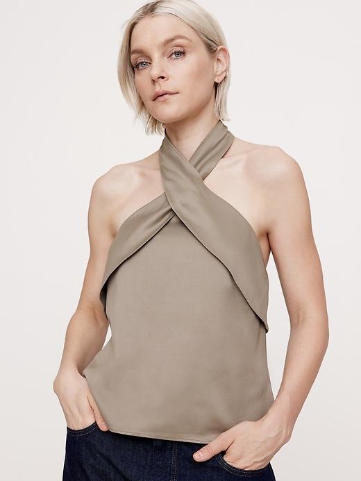 Italian Satin Halter Top Product Image