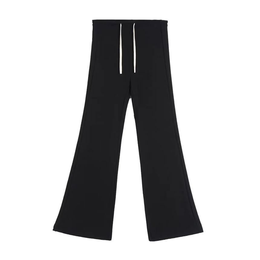 High Rise Plain Flared Pants Product Image