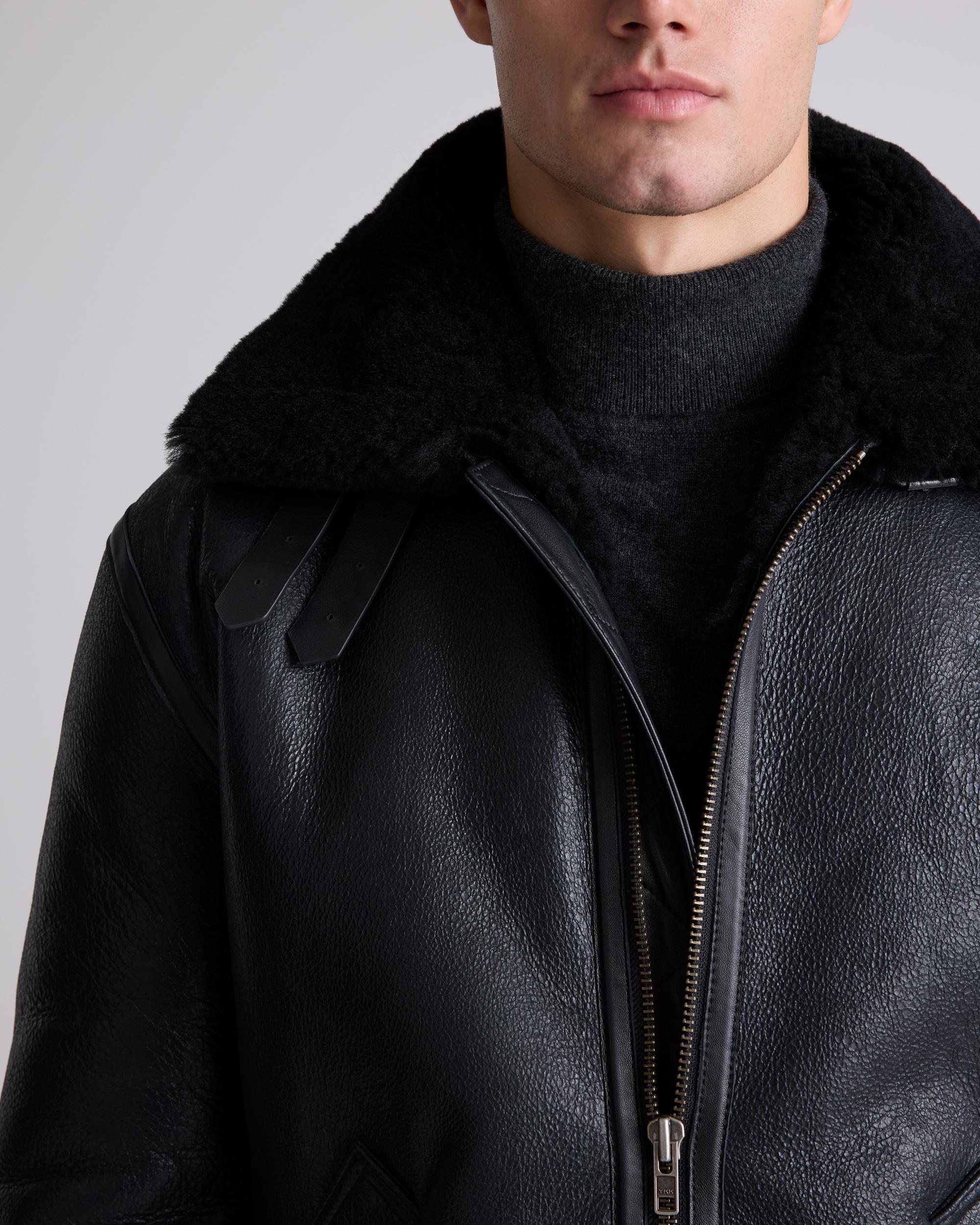 Quince | Men's 100% Shearling Bomber Jacket Leather Product Image