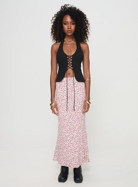 Mariposa Maxi Skirt Beige Floral Product Image