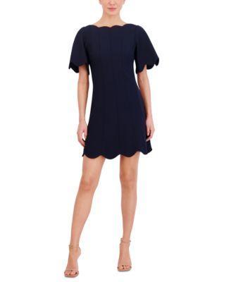 Eliza J Womens Scallop Trim A-Line Dress Product Image