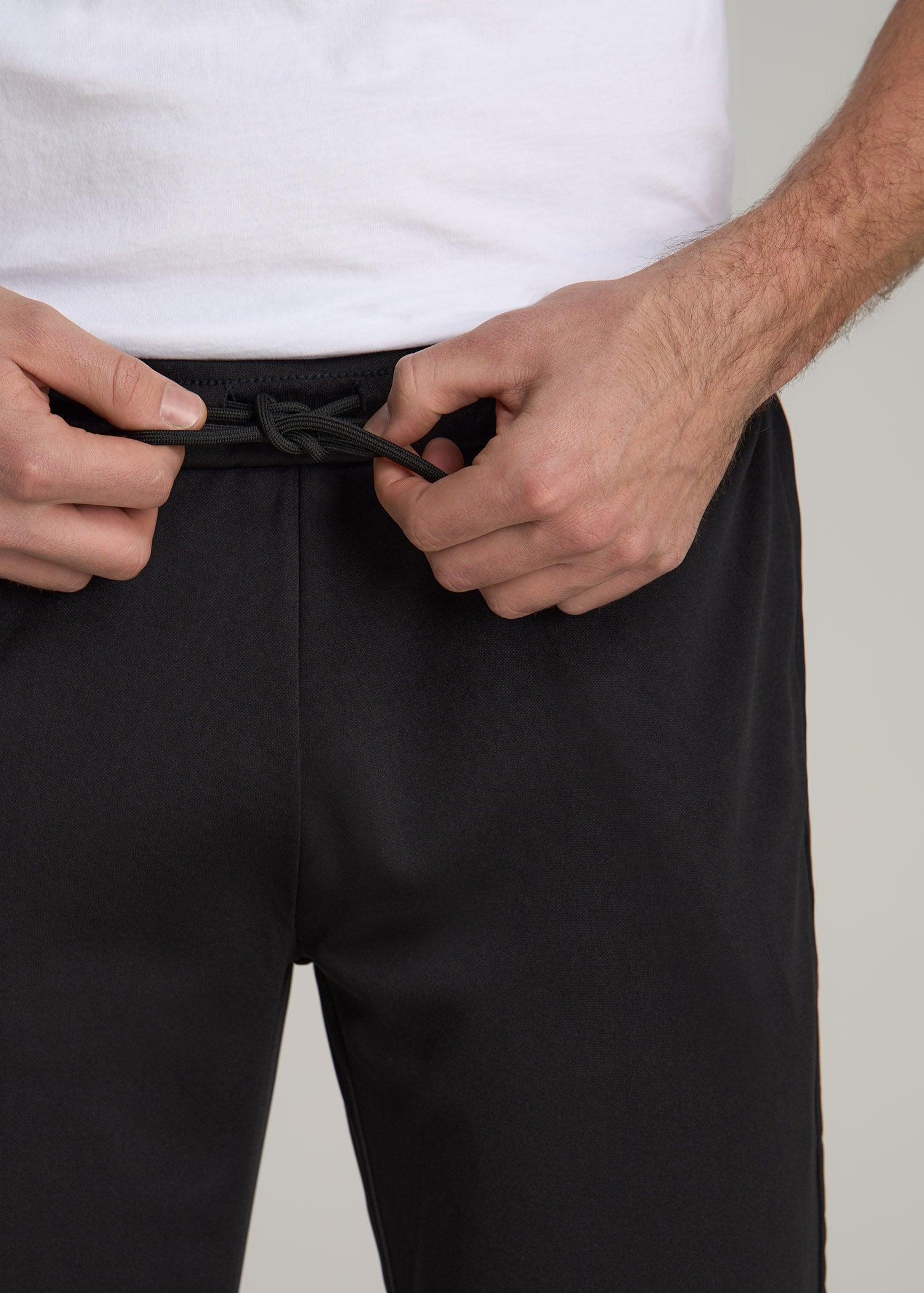 Athletic Stripe Pants for Tall Men in Black Product Image