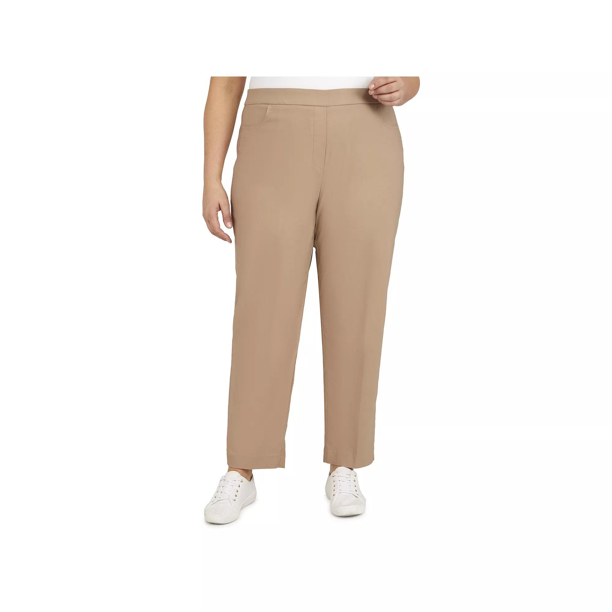Plus Size Alfred Dunner Allure Pull On Ankle Pants, Women's, Size: 22 W, White Product Image