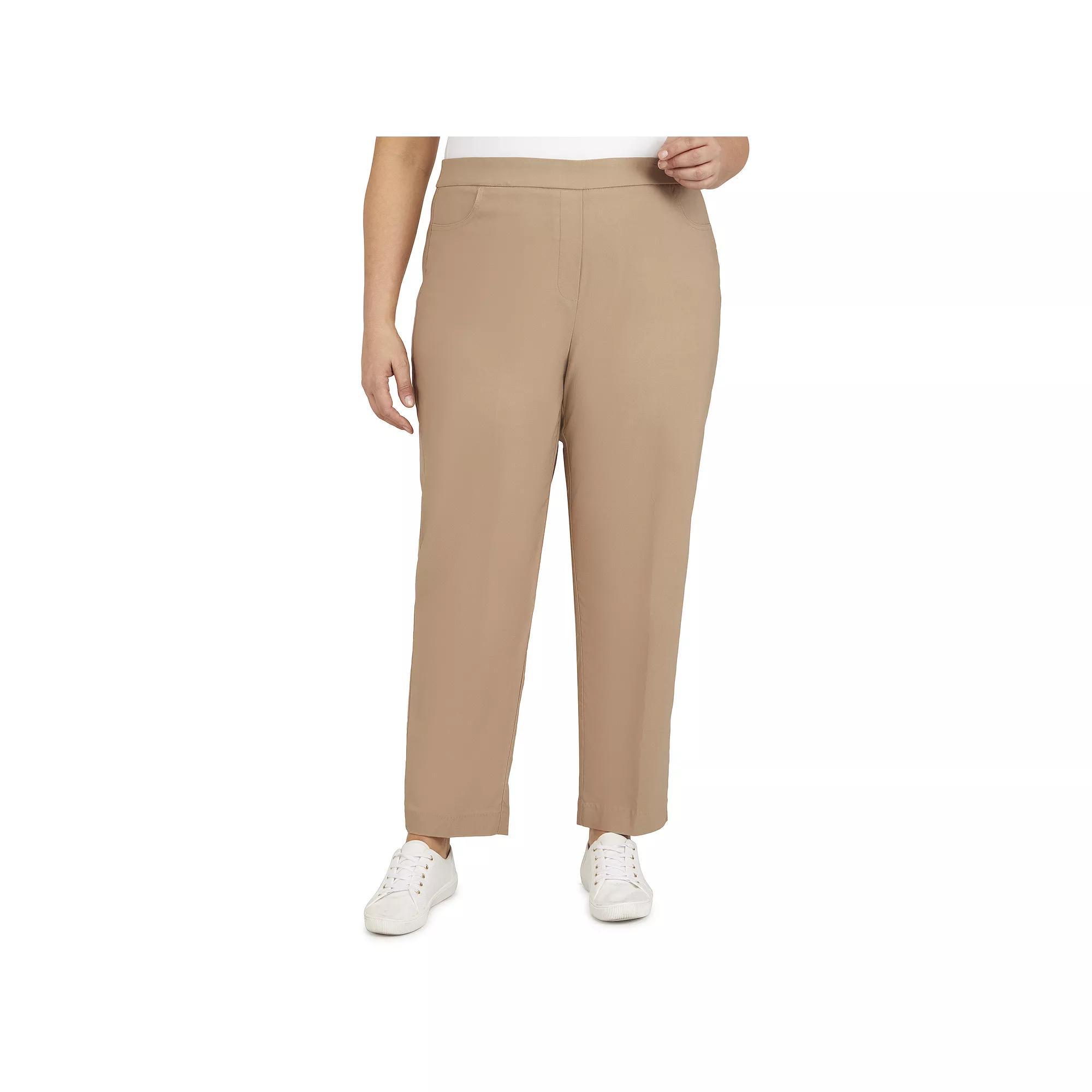 Plus Size Alfred Dunner Allure Pull On Ankle Pants, Women's, Size: 22 W, White Product Image