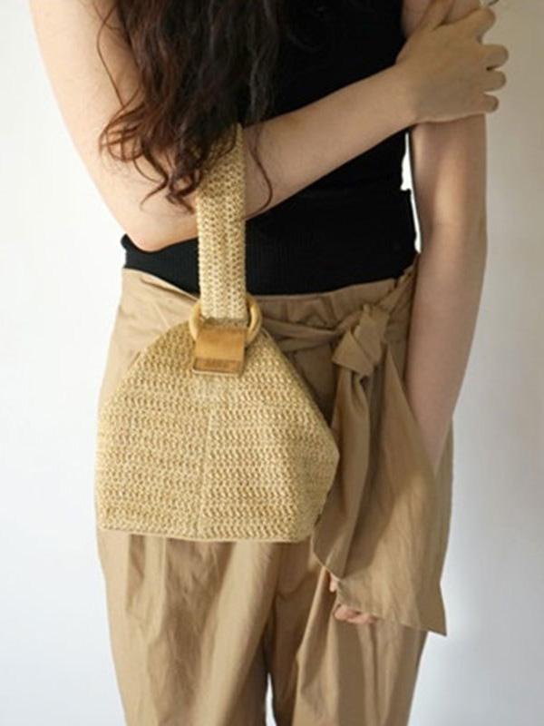 Casual Simple Weave Handbag Product Image