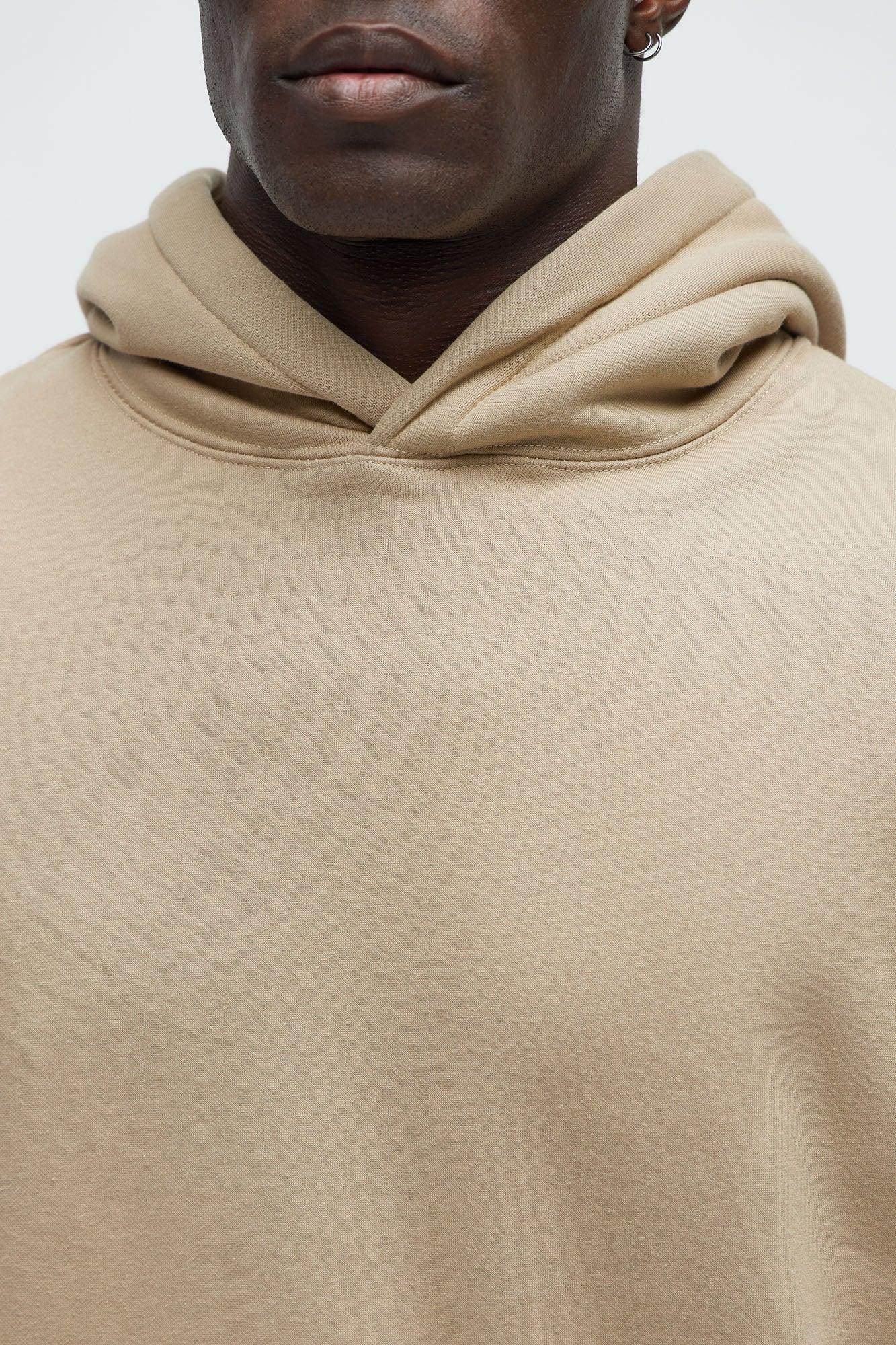 Tyson Oversized Heavyweight Hoodie - Taupe Product Image
