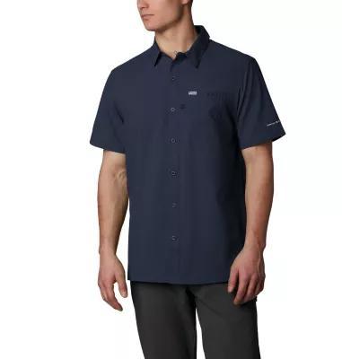 Mens Columbia PFG UPF 50 Slack Tide Omni-Wick Button-Down Camp Shirt Product Image