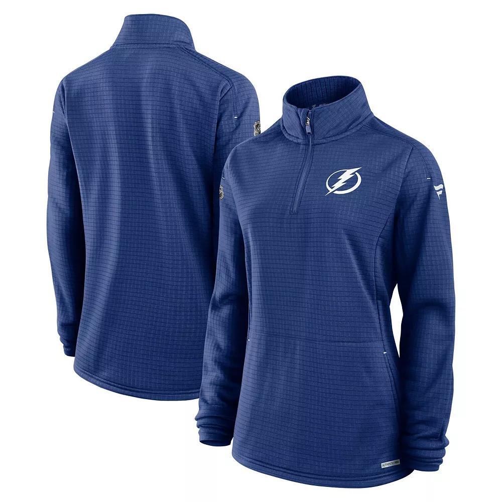 Women's Fanatics  Blue Colorado Avalanche Authentic Pro Rink Lightweight Quarter-Zip Pullover Top, Size: XL Product Image