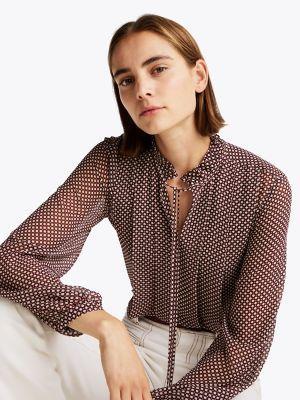 Ruffle Collar Pleated Georgette Top Product Image