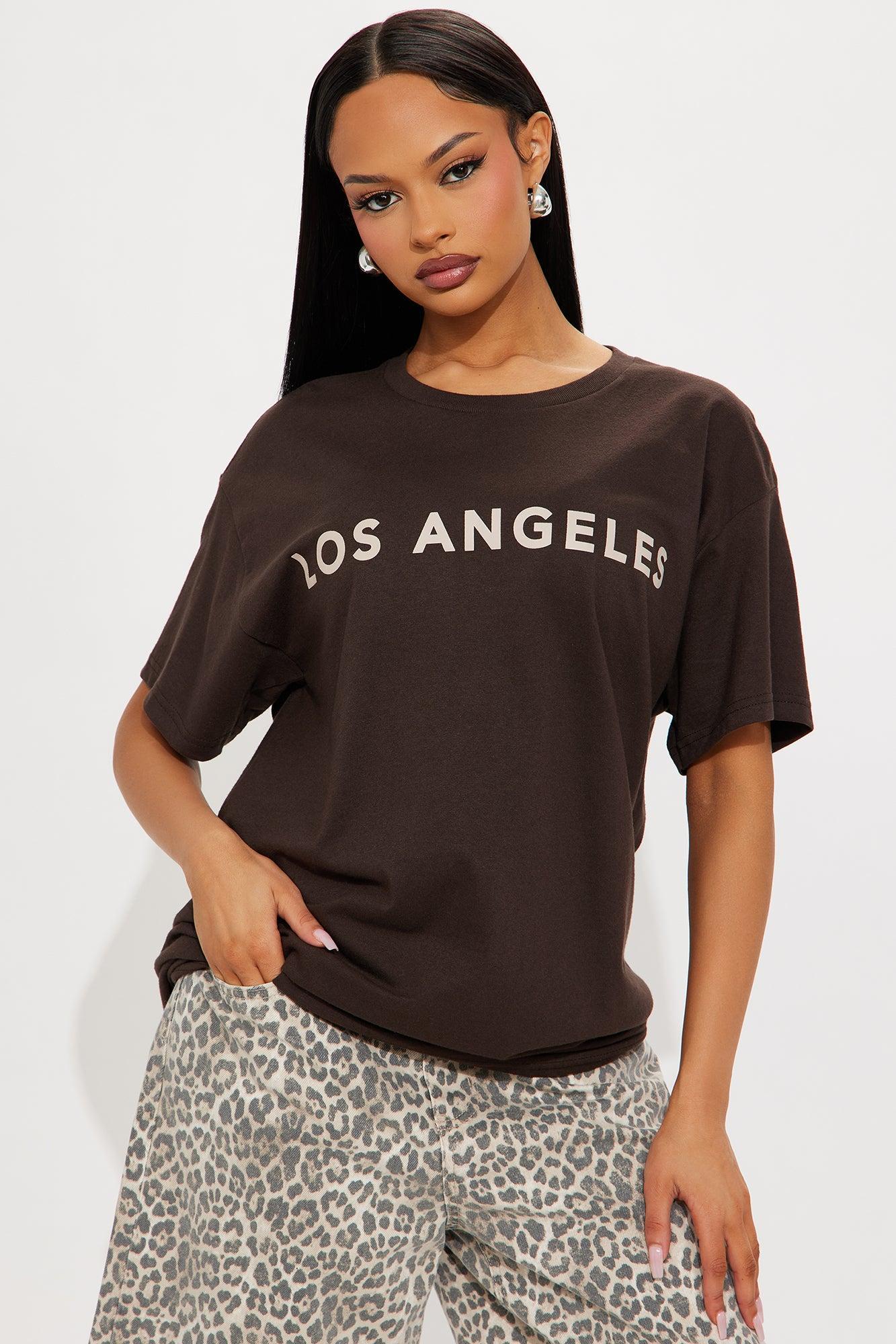 Los Angeles Oversized Tee - Chocolate Product Image