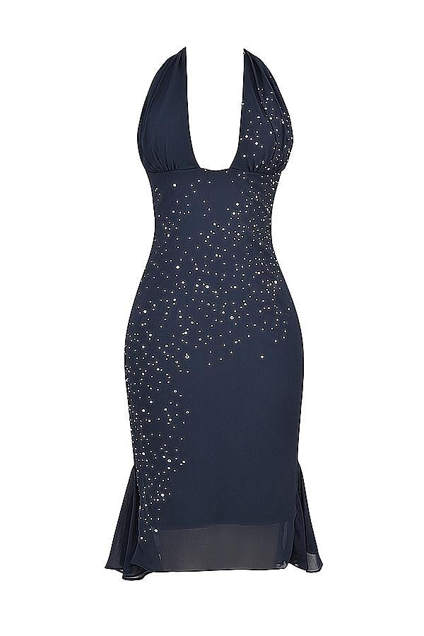 Jovanna  midnight embellished midi dress Product Image