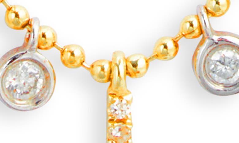 MEIRA T Metro T 14k Yellow & White Gold Diamond Bar Necklace, 18 In Two Toned Yellow Gold Product Image