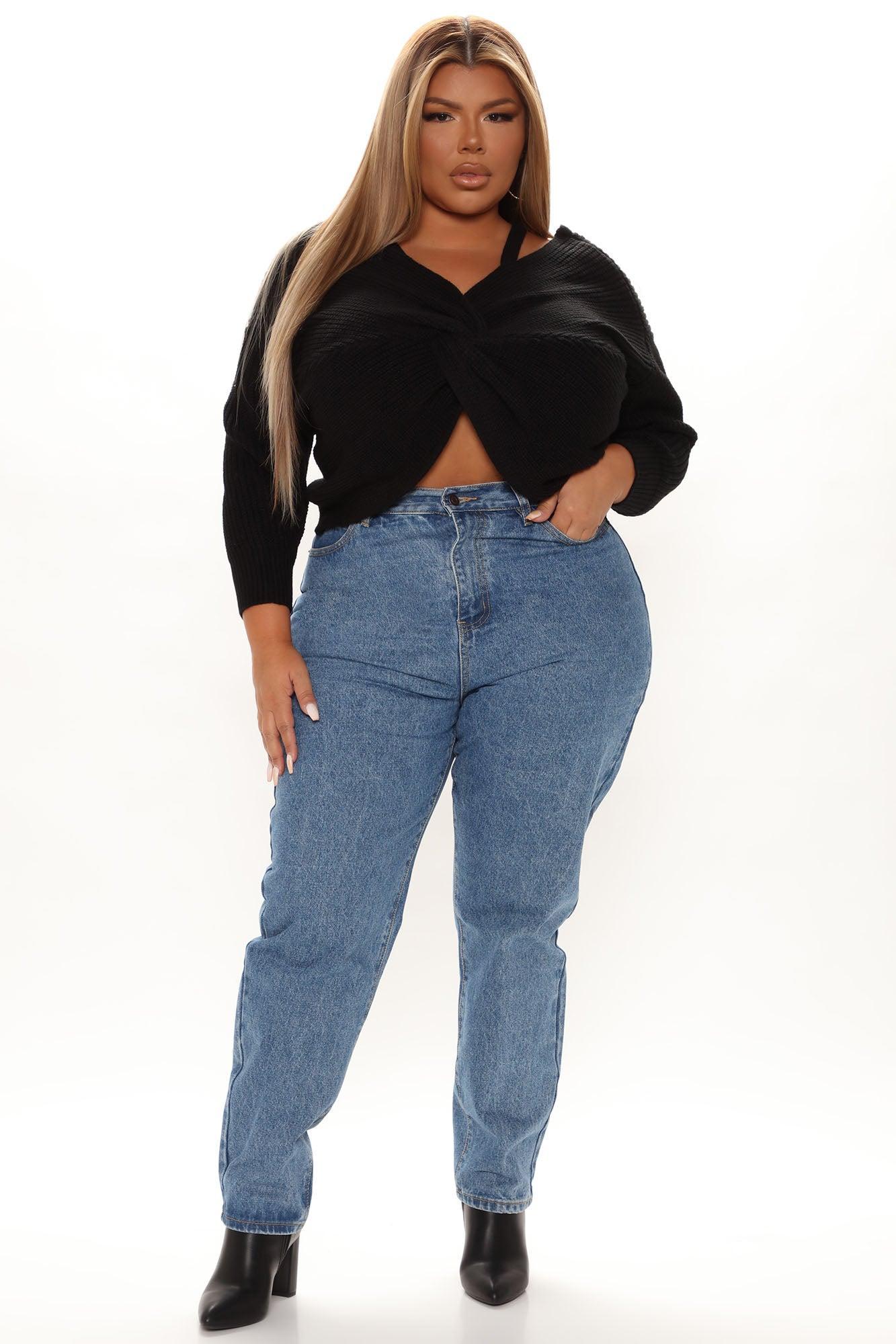 Fall Fave Twist Sweater - Black Product Image