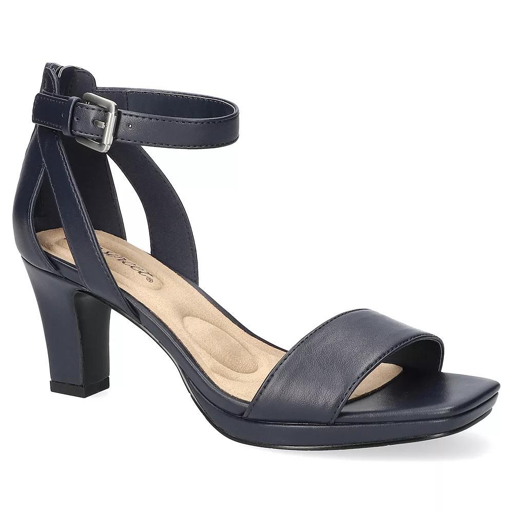 Easy Street Square Toe Platform Women's Heeled Sandals, Size: 7, Blue Product Image