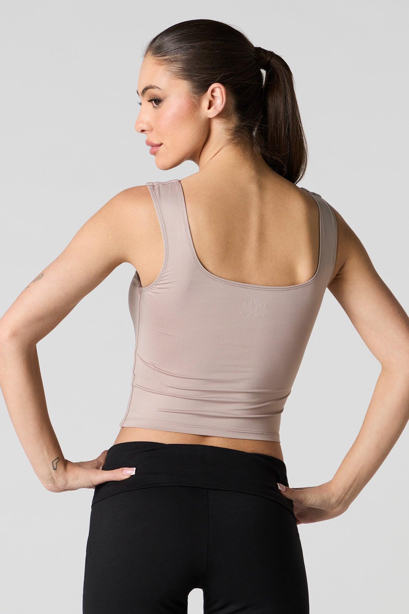 Contour Square Neck Tank with Built-In Cups Female Product Image
