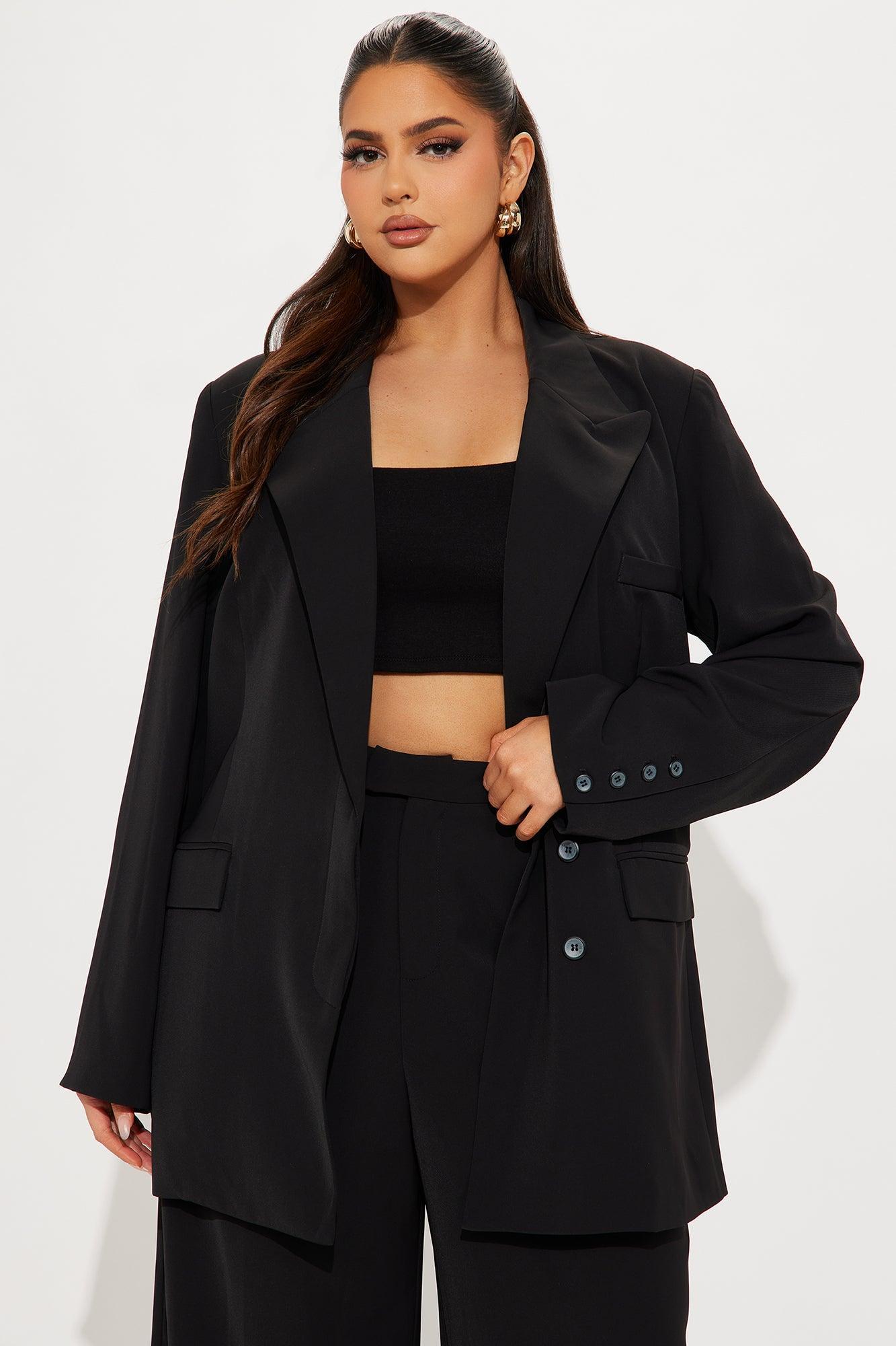 High Returns Oversized Blazer - Black Product Image