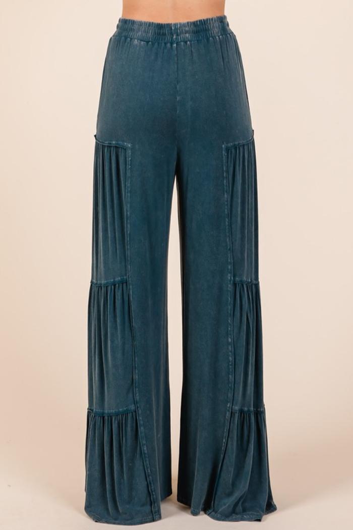 Tiered Wide Leg Pants Product Image