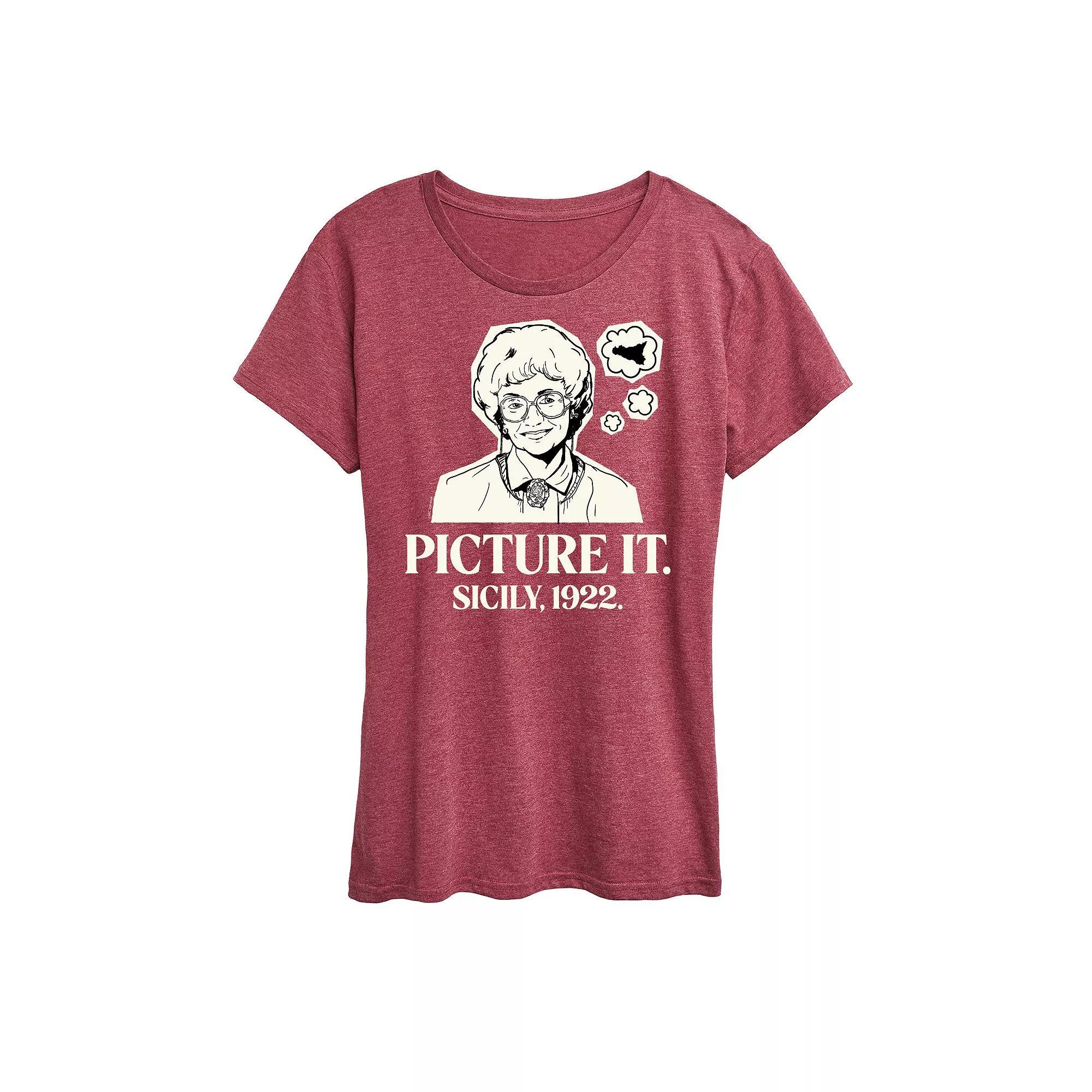 Womens Golden Girls Sophia Picture It Sicily Graphic Tee, Girls Product Image