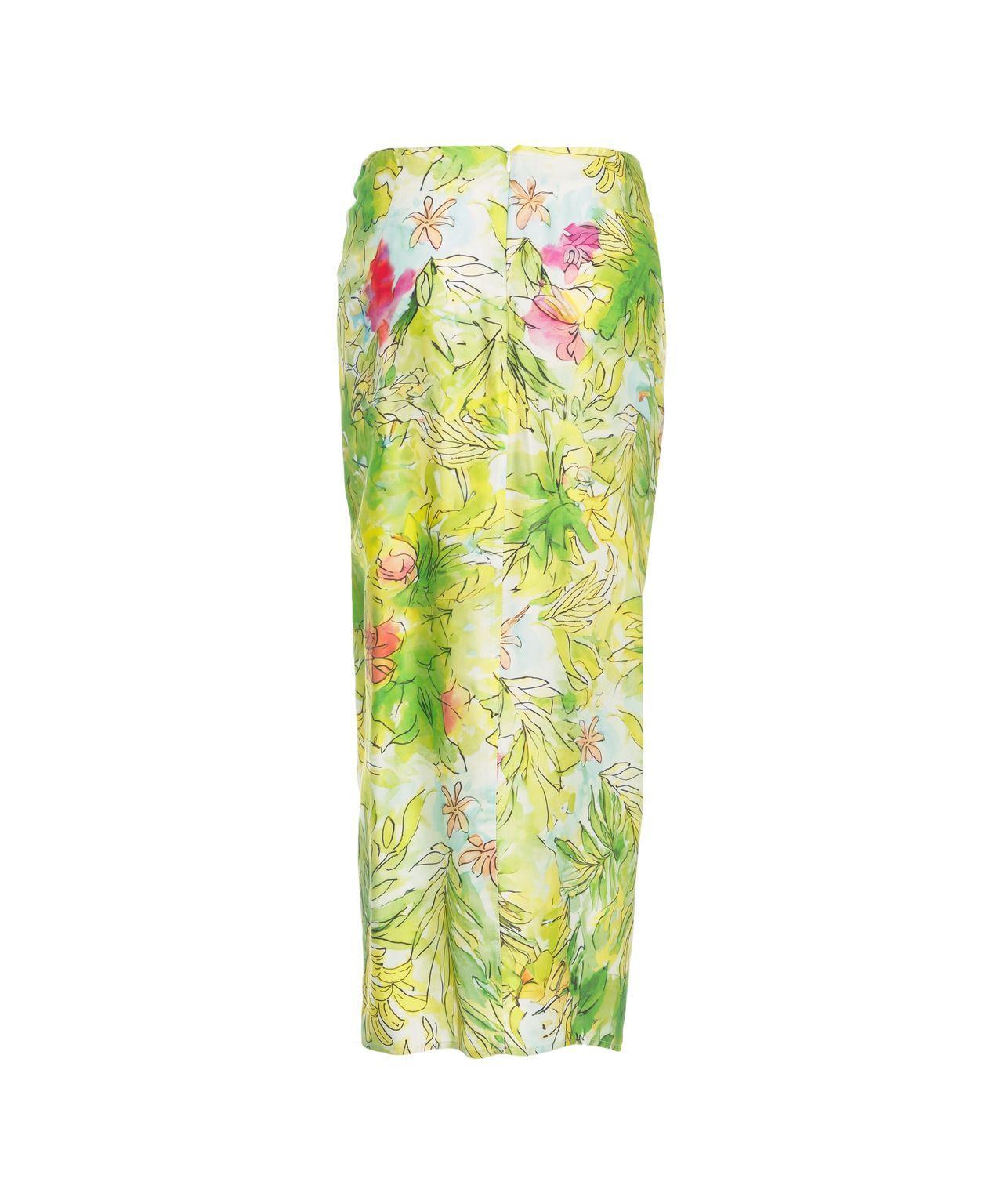 Wrap skirt with floral print Product Image