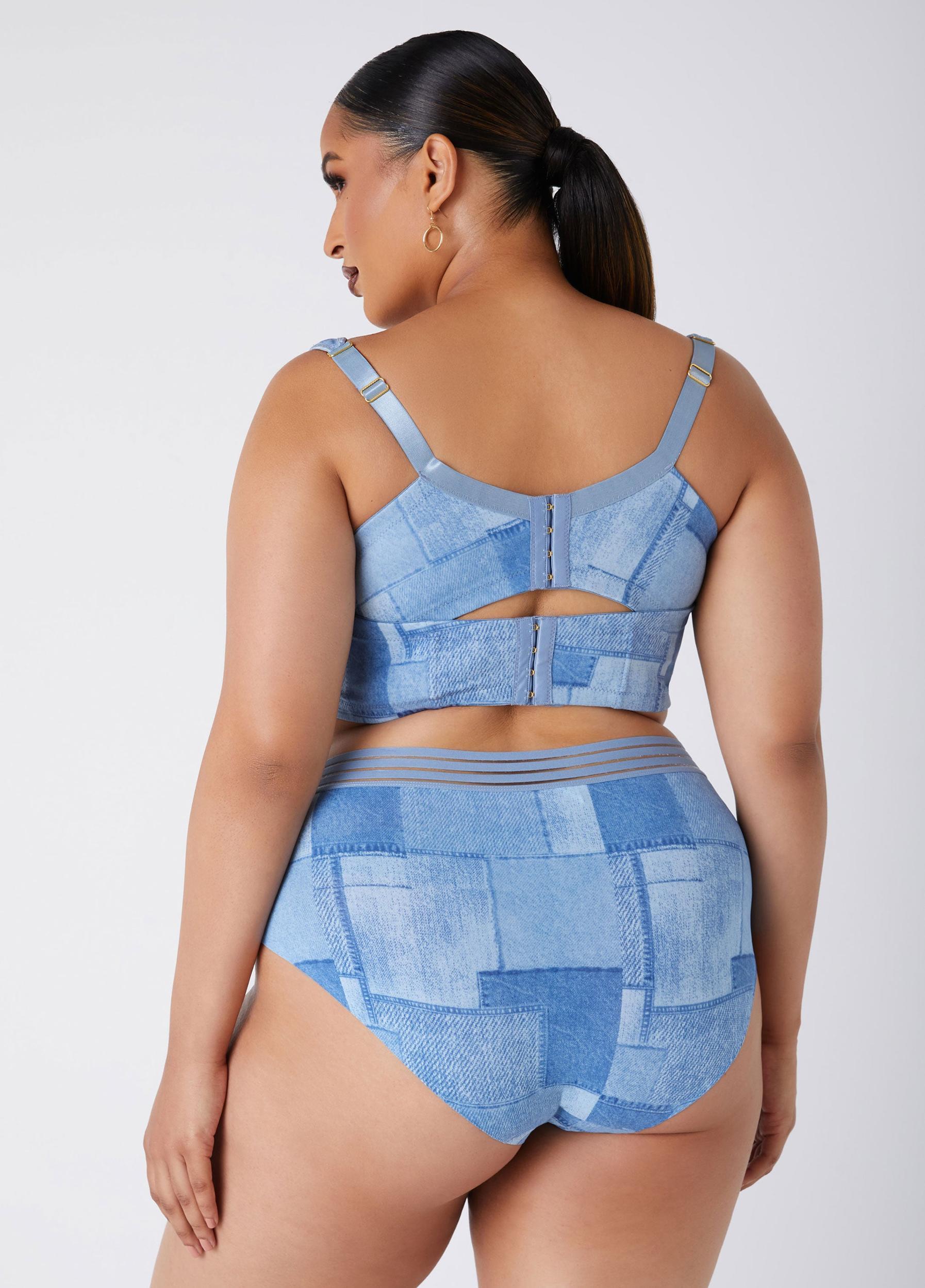 Denim Full Coverage Butterfly Bra Product Image