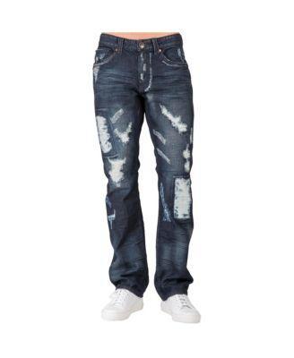 Mens Hand Crafted Wash Slim Straight Premium Denim Jeans Product Image