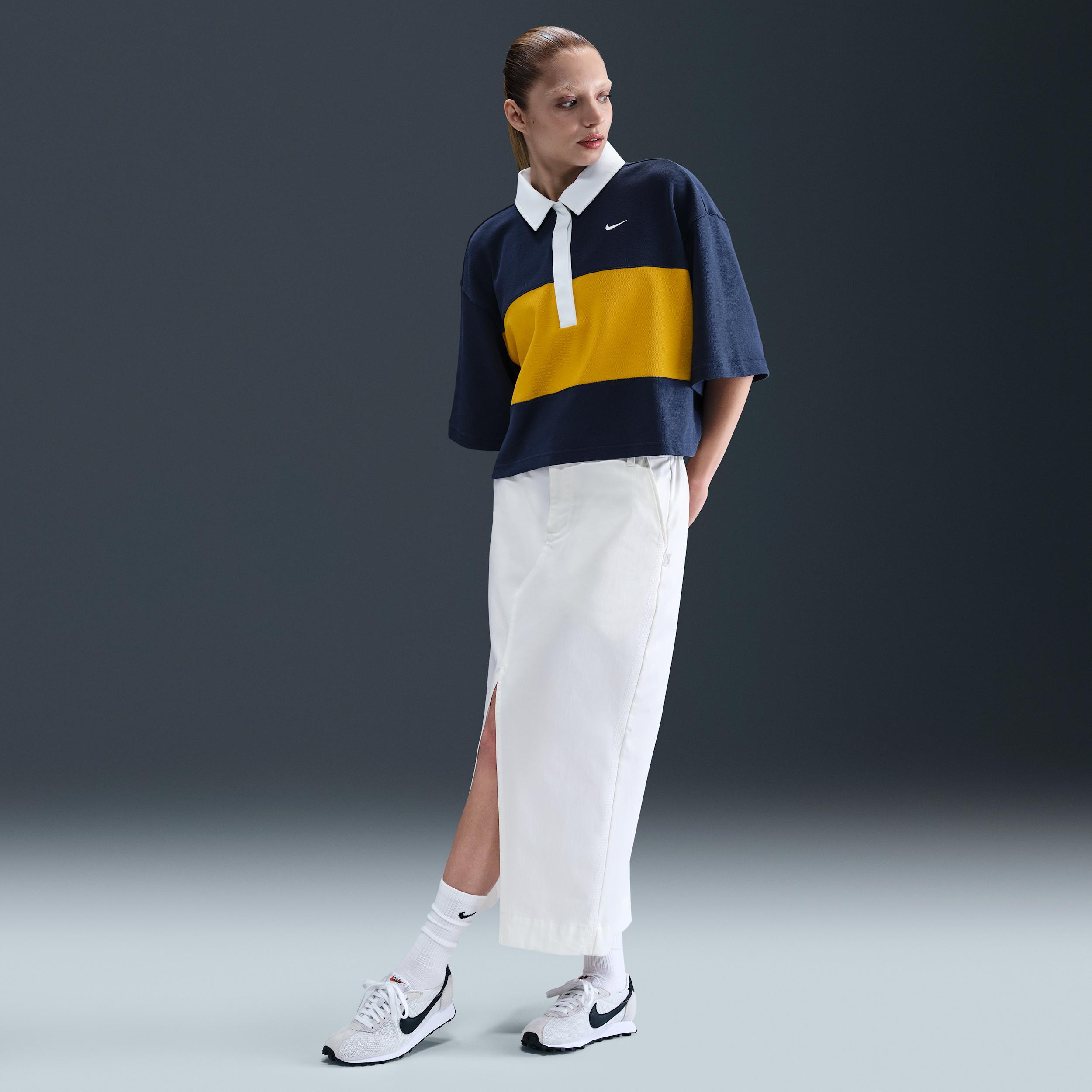 Women's Nike Sportswear Oversized Short-Sleeve Polo Top Product Image