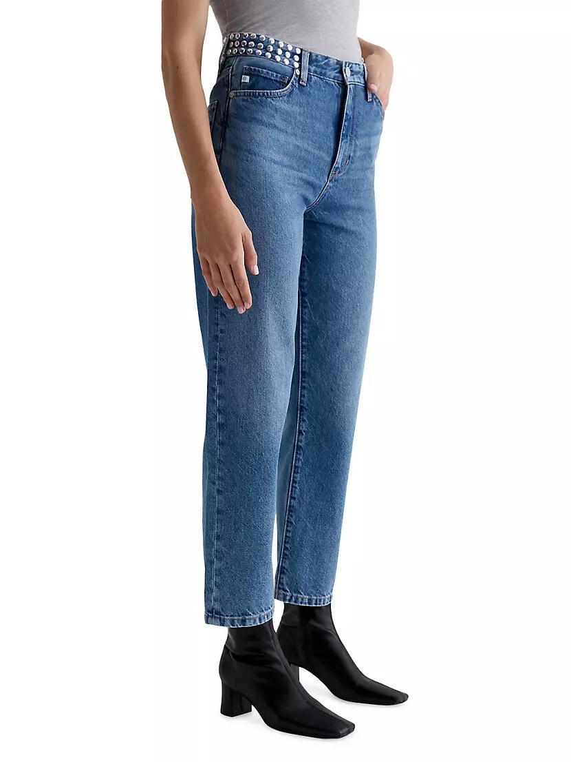 Rian Studded High-Rise Straight-Leg Jeans Product Image