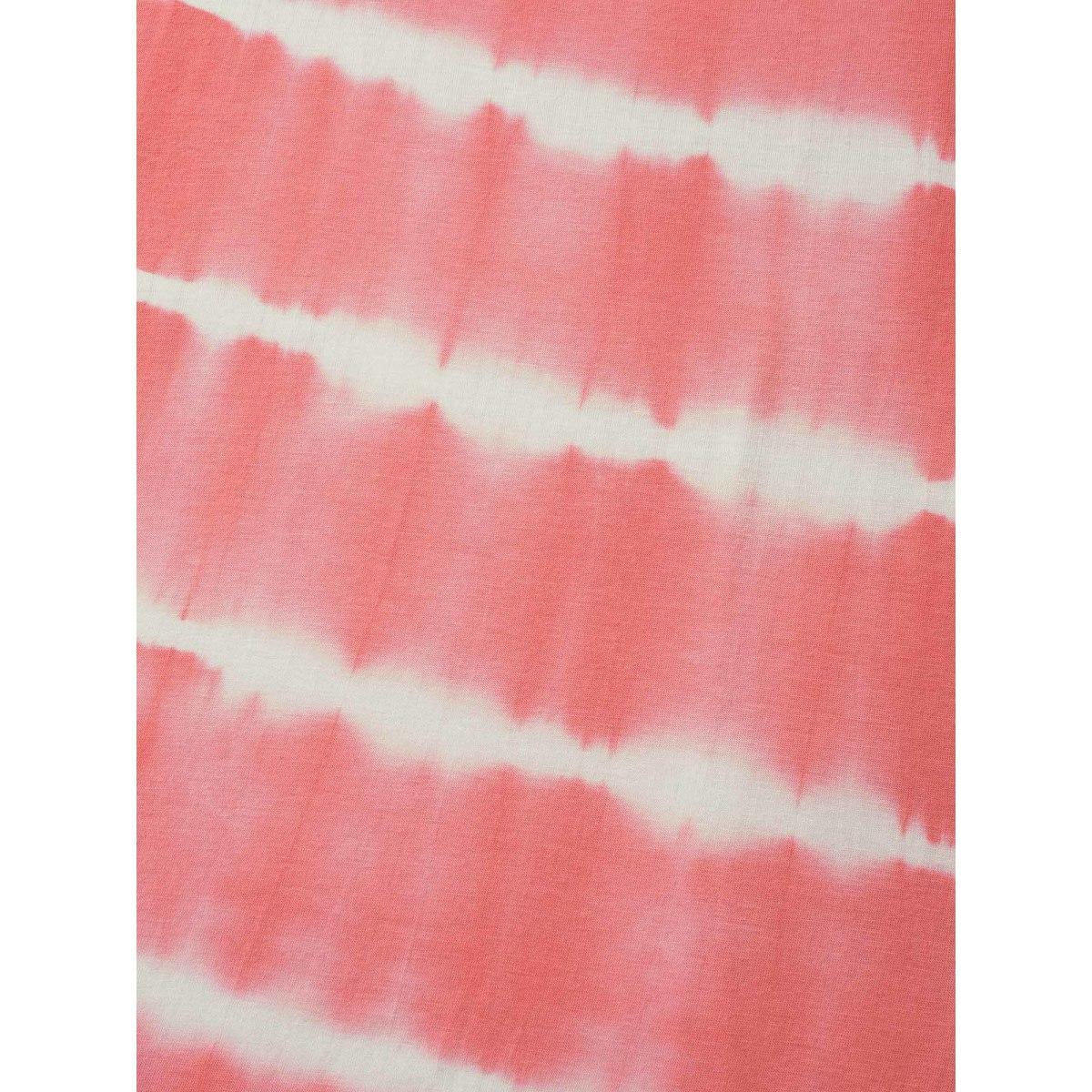 Plus Size U Neck Tie Dye Split Hem Tank Dress Pink Women Casual Non U-neck Sleeveless Curvy Midi Dress BloomChic 28/5X Product Image