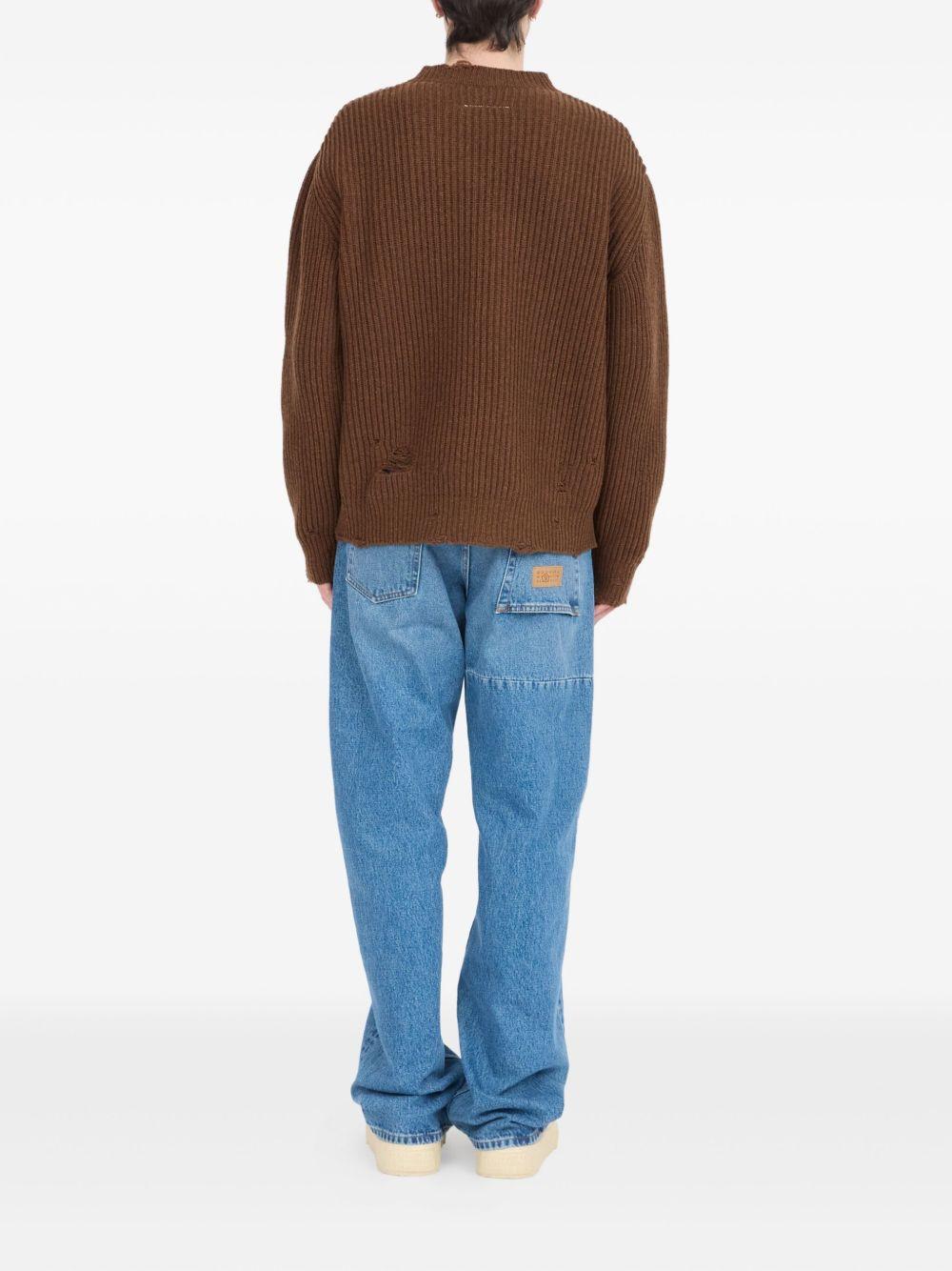 ribbed V-neck sweater Product Image