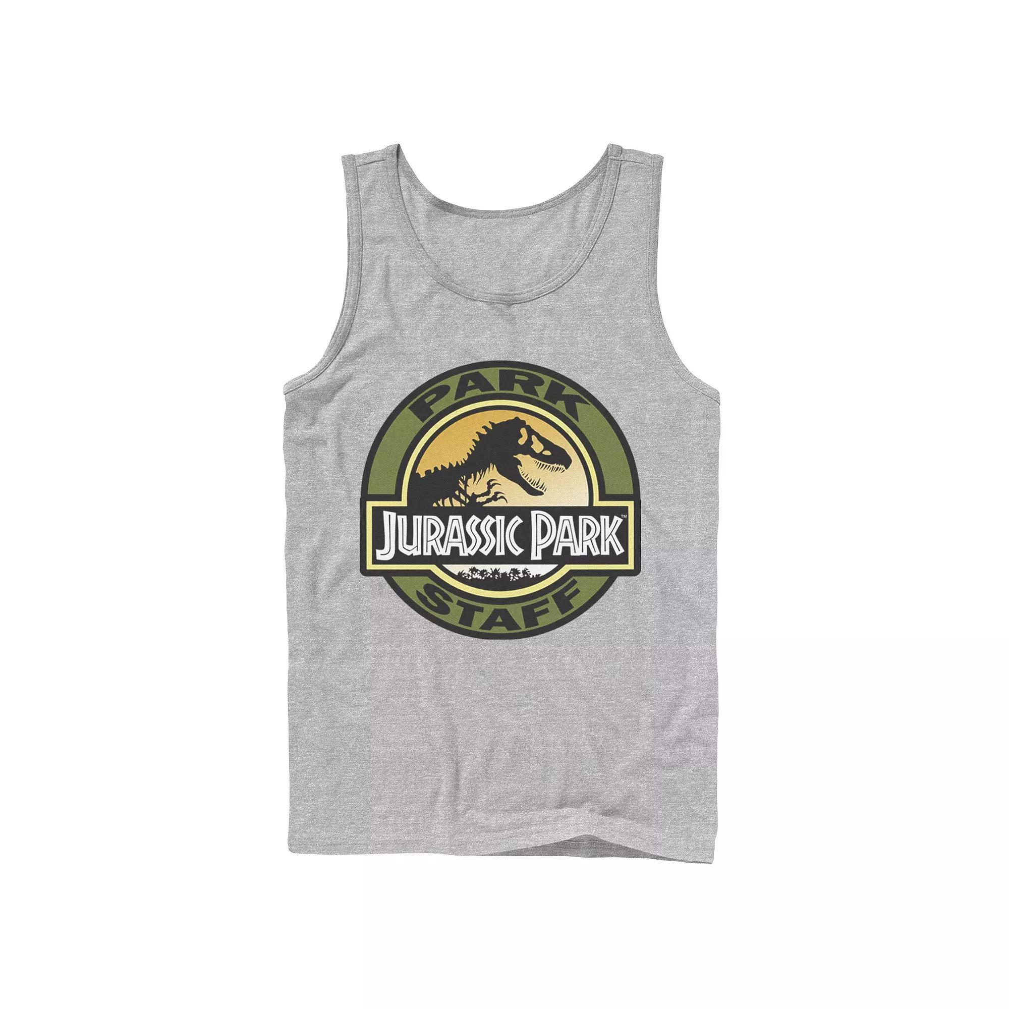 Men's Jurassic Park Staff Icon T-Rex Skeleton Tank Top, Size: Large, Black Product Image