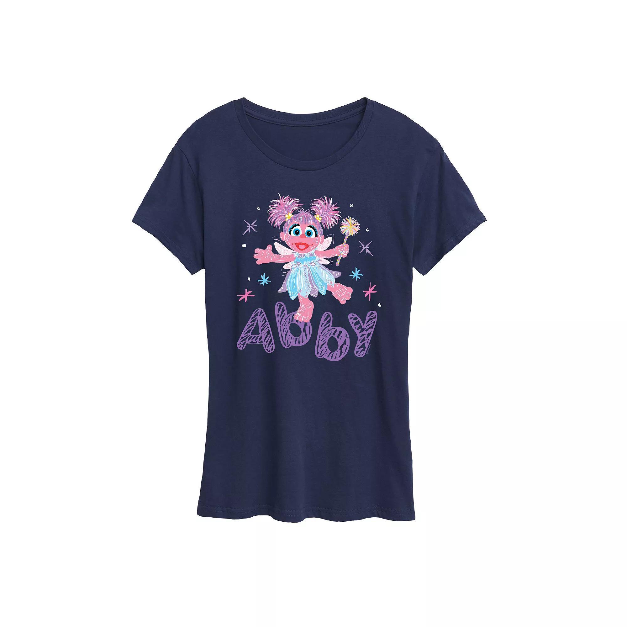Women's Sesame Street Elmo Hoppy Easter Graphic Tee, Size: Large, Grey Blue Product Image